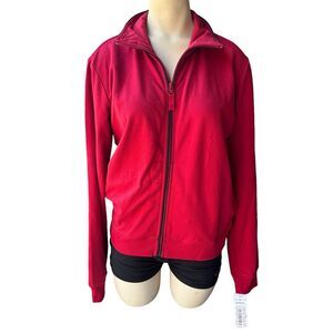 Tommy Hilfiger Jacket Women's Small S Red Full Zip Long Sleeve Fashion‎ NWT
